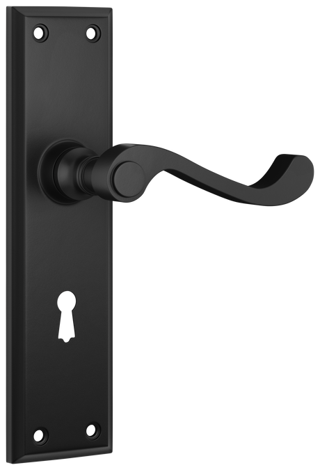 Tradco Milton Lever, Matt Black, Skeleton Key