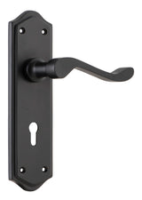 Tradco Henley Skeleton Key Lever, Matt Black