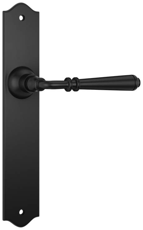 Tradco Reims Lever Long Plate, Matt Black, Passage