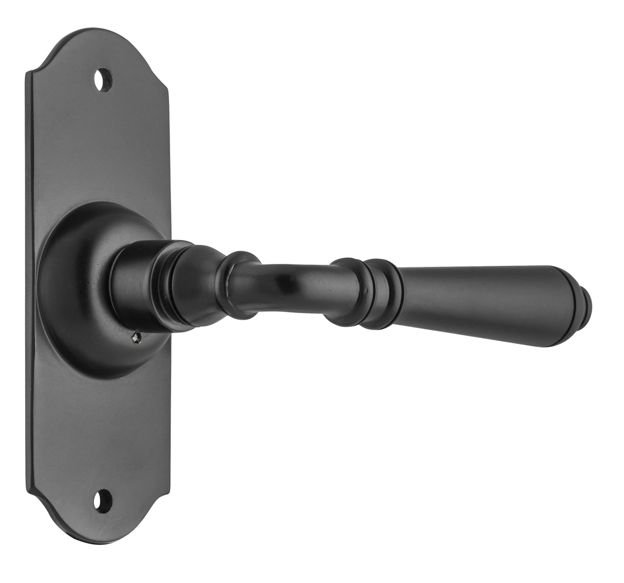 Tradco Reims Lever Short Plate, Matt Black, Passage