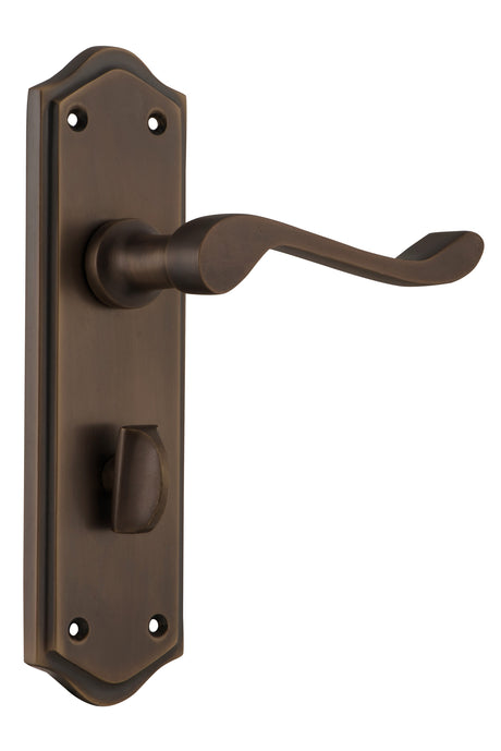 Tradco Henley Privacy Lever, Antique Brass