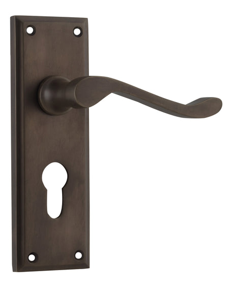 Tradco Camden Euro Lever, Antique Brass