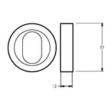 Lockwood Symphony 1220 Series Oval Cylinder Escutcheon – Surface Fix