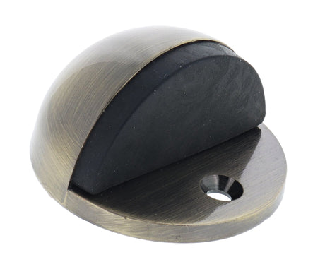 Carbine Nidus Half Dome Floor Mounted Door Stop - Antique Brass