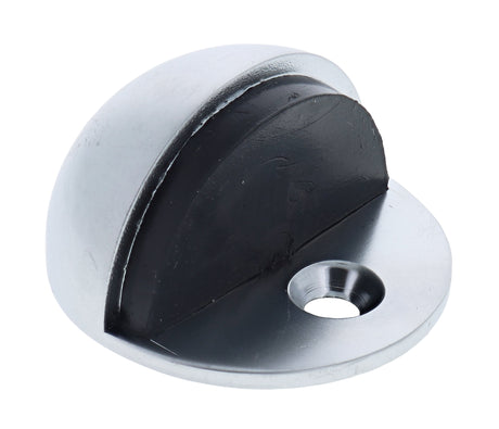 Carbine Nidus Half Dome Floor Mounted Door Stop - Satin Chrome