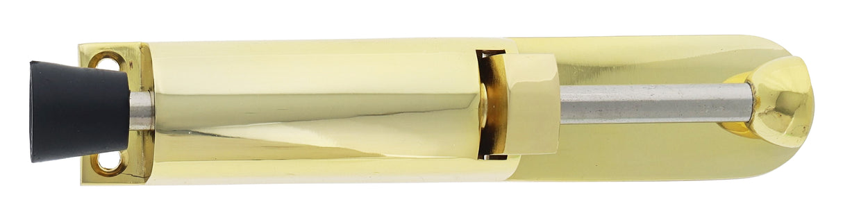 Carbine Nidus 152mm Plunger Door Mounted Door Stop - Polished Brass