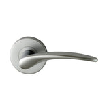 Nidus Mediterranean Altro Round Rose Lever Set - Passage - Satin Chrome