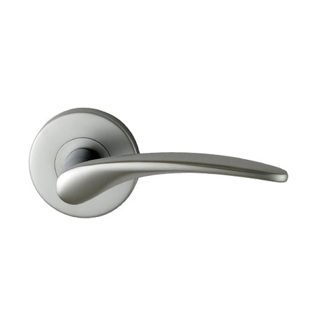 Nidus Mediterranean Altro Round Rose Lever Set - Passage - Satin Chrome