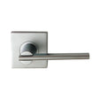 Nidus Mediterranean Metro Square Rose Lever Set - Passage - Brushed Satin Chrome