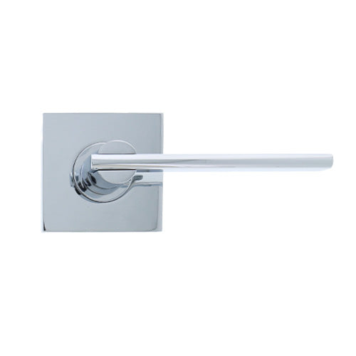 Nidus Mediterranean Metro Square Rose Lever Set - Passage - Chrome Plate