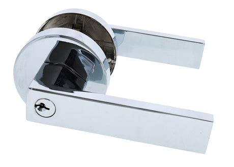 Nidus Lonsdale Round Rose Lever Set - Entrance - Chrome Plate