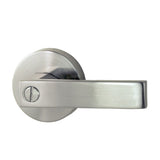 Nidus Lonsdale Round Rose Lever Set - Privacy - Brushed Nickel