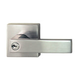 Nidus Lonsdale Square Rose Lever Set - Entrance - Brushed Nickel