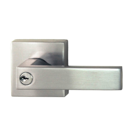 Nidus Lonsdale Square Rose Lever Set - Entrance - Brushed Nickel