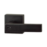 Nidus Lonsdale Square Rose Lever Set - Entrance - Matte Black
