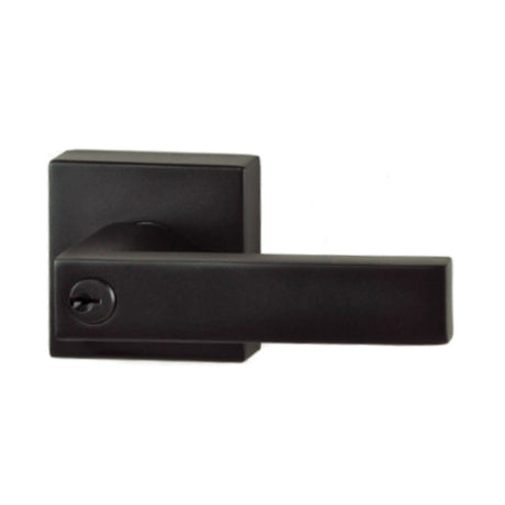 Nidus Lonsdale Square Rose Lever Set - Entrance - Matte Black