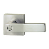 Nidus Lonsdale Square Rose Lever Set - Privacy - Brushed Nickel