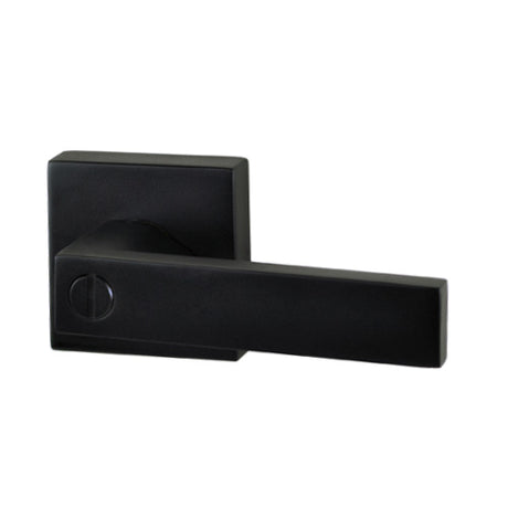 Nidus Lonsdale Square Rose Lever Set - Privacy - Matte Black