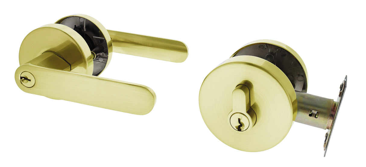 Nidus Spring Round Rose Combination Set - Satin Brass