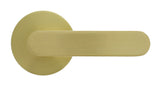 Nidus Spring Round Rose Lever Set - Dummy - Satin Brass
