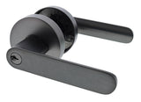 Nidus Spring Round Rose Lever Set - Entrance - Graphite Grey