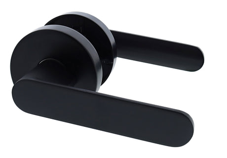 Nidus Spring Round Rose Lever Set - Passage - Matte Black