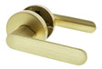 Nidus Spring Round Rose Lever Set - Passage - Satin Brass