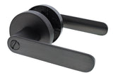 Nidus Spring Round Rose Lever Set - Privacy - Graphite Grey