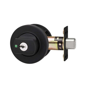 Lockwood 005 Paradigm Round Deadbolt – Matt Black finish
