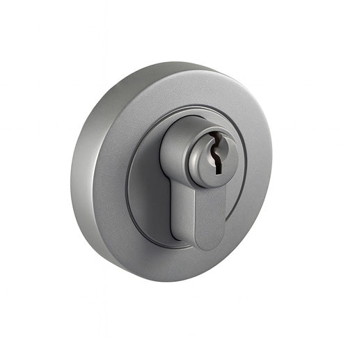 Nidus Eurobolt Round Rose Deadbolt - Single Cylinder - Gunmetal Grey
