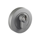 Nidus Eurobolt Round Rose Deadbolt - Single Cylinder - Gunmetal Grey