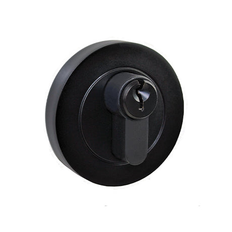 Nidus Eurobolt Round Rose Deadbolt - Single Cylinder - Matte Black