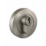 Nidus Eurobolt Round Rose Deadbolt - Double Cylinder - Brushed Nickel