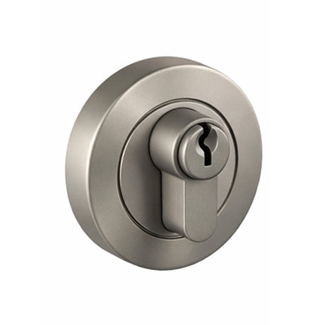 Nidus Eurobolt Round Rose Deadbolt - Single Cylinder - Brushed Nickel