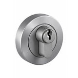 Nidus Eurobolt Round Rose Deadbolt - Double Cylinder - Brushed Satin Chrome