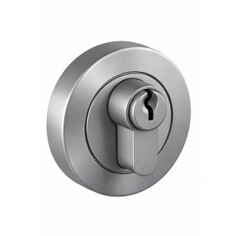 Nidus Eurobolt Round Rose Deadbolt - Single Cylinder - Brushed Satin Chrome