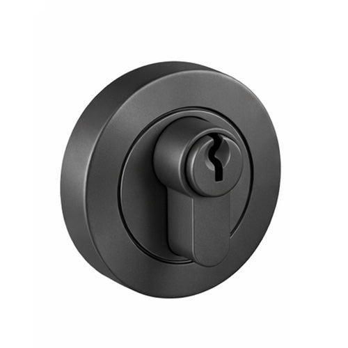 Nidus Eurobolt Round Rose Deadbolt - Single Cylinder - Graphite Grey