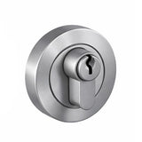 Nidus Eurobolt Round Rose Deadbolt - Double Cylinder - Satin Chrome