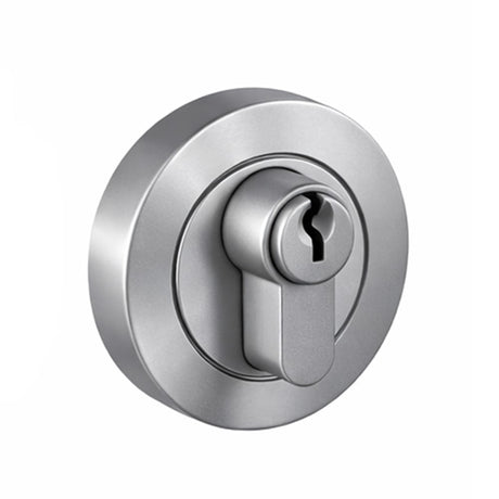 Nidus Eurobolt Round Rose Deadbolt - Single Cylinder - Satin Chrome