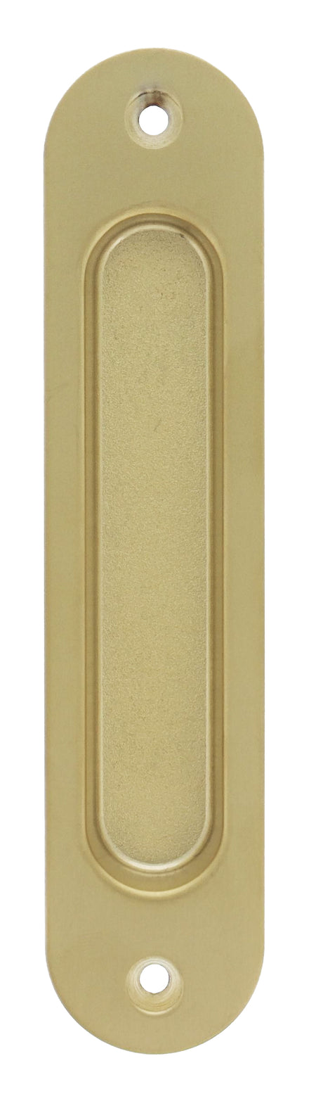 Nidus Contemporary Radius Corner Flush Pull - Satin Brass