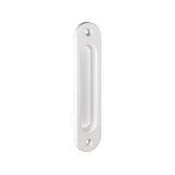 Nidus Contemporary Radius Corner Flush Pull - White