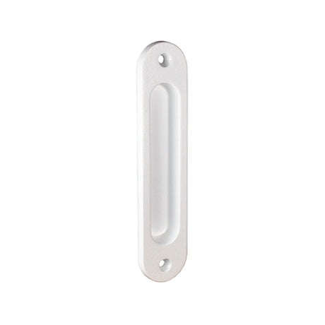 Nidus Contemporary Radius Corner Flush Pull - White