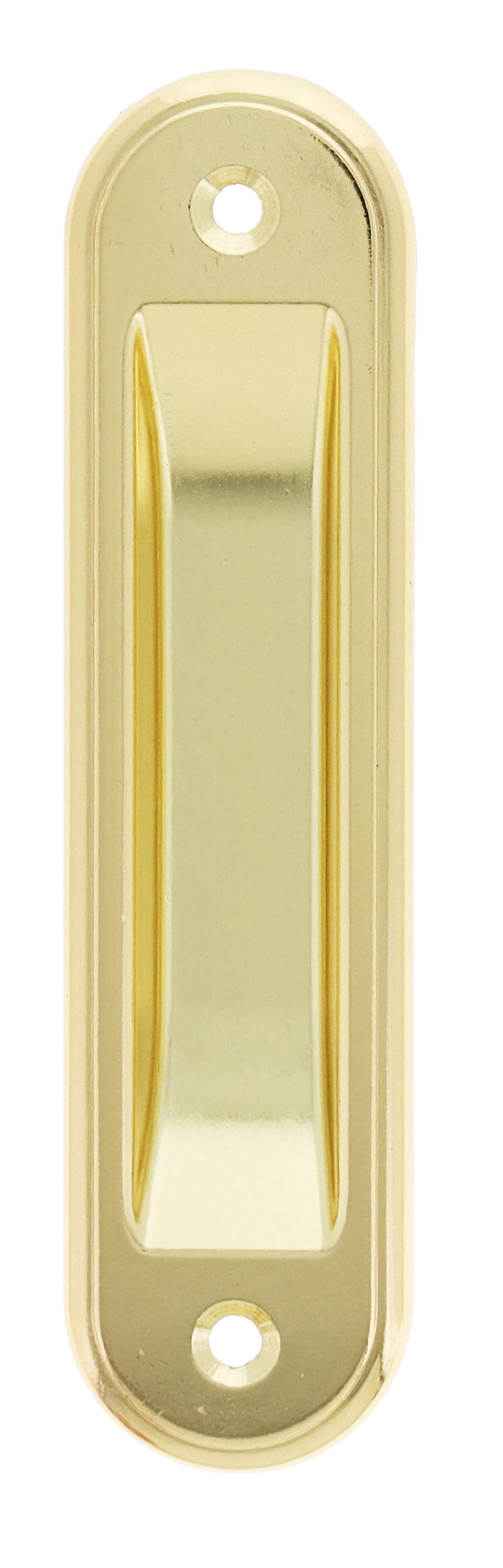 Nidus Radius Flush Pull - Polished Brass
