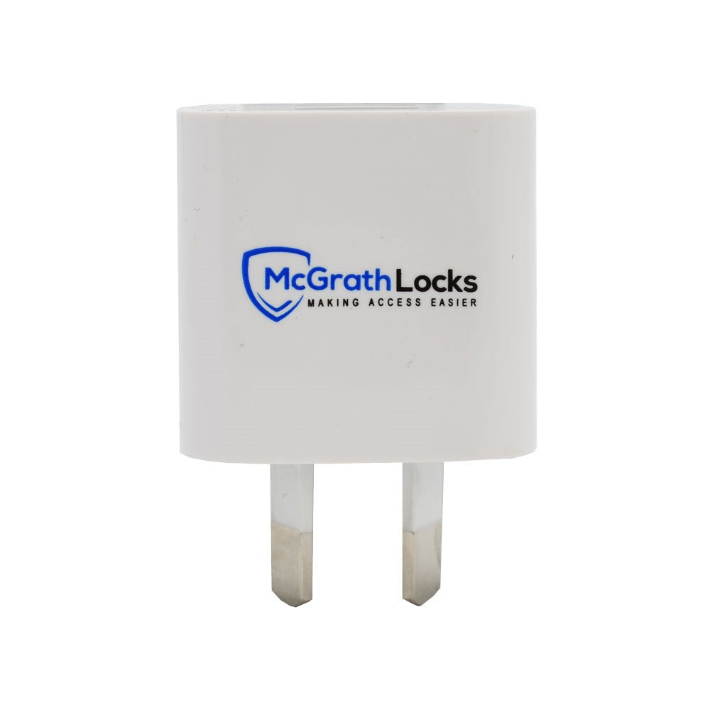 McGrath Locks Wall Adaptor, 2 USB Ports to Suit Gateways
