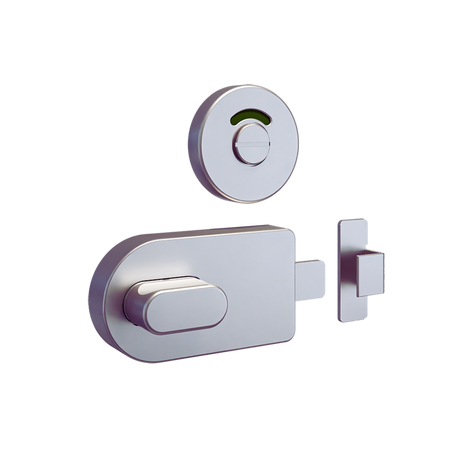 Metlam 700 Series Lock & Indicator Set with Bumper – Satin Stainless Steel – 2