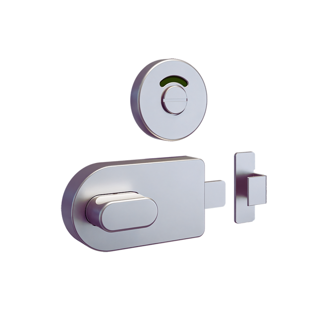 Metlam 700 Series Lock & Indicator Set with Bumper – Satin Stainless Steel – 2