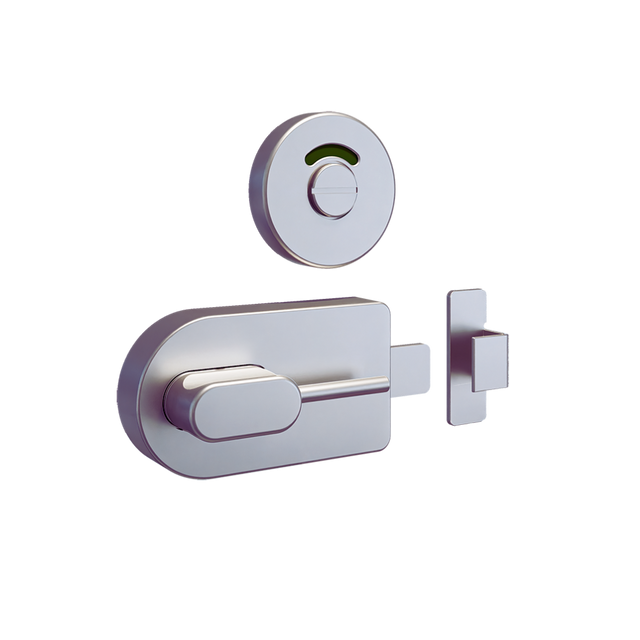Metlam 700 Series Ambulant Lock & Indicator Set with Bumper – Satin Stainless Steel – 2