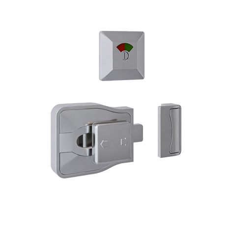 Metlam Moda Slide Lock & Emergency Release Indicator Set – Satin Chrome Plate