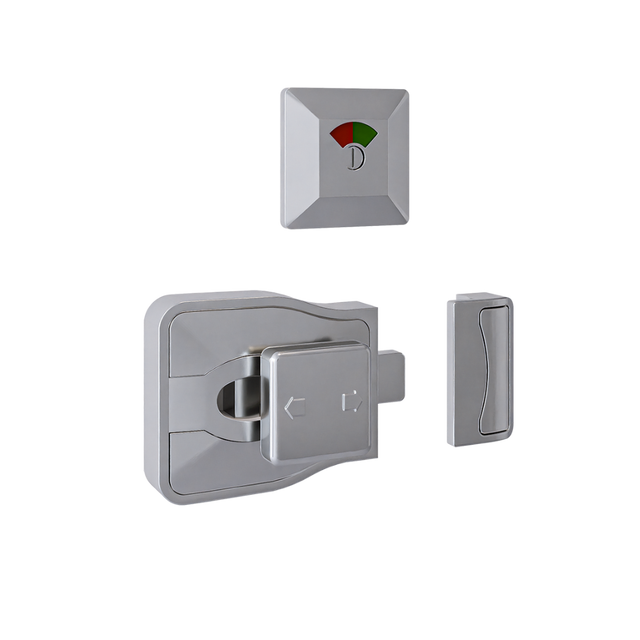 Metlam Moda Slide Lock & Emergency Release Indicator Set – Satin Chrome Plate