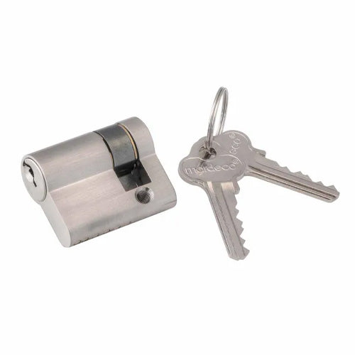 Mardeco M Series MPF-8500 Euro Cylinder - Satin Chrome - 47-58mm Door